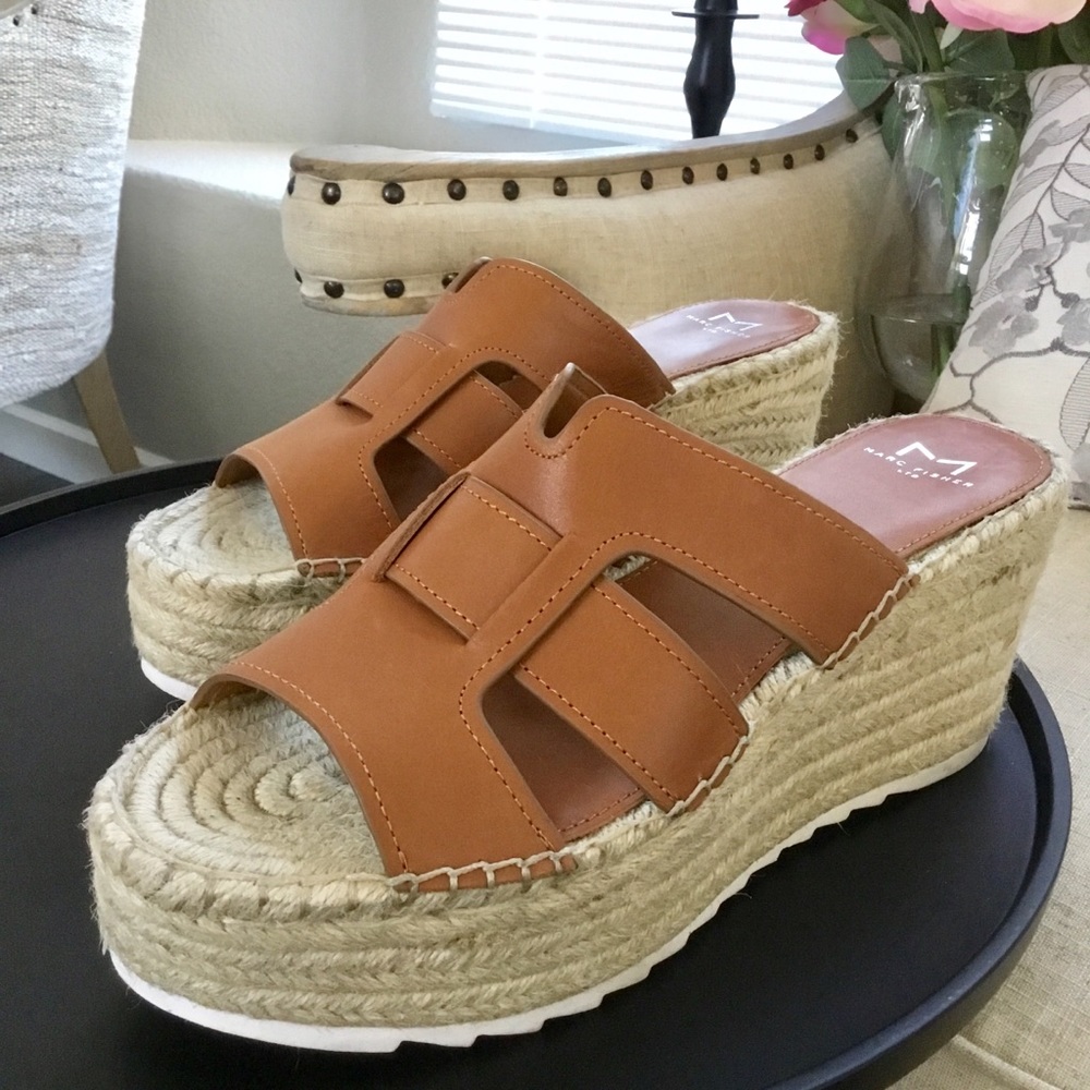 New Marc Fisher ROBBYN espadrille wedge sandal 9.5